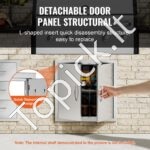 Lauko virtuvės dvigubos durys 610 x 610 mm | Tinka grilio saloms, lauko spintelėms ir BBQ zonoms - Image 3