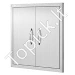 Lauko virtuvės dvigubos durys 610 x 610 mm | Tinka grilio saloms, lauko spintelėms ir BBQ zonoms - Image 9