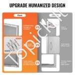 Lauko virtuvės dvigubos durys 711 x 482 mm | Nerūdijančio plieno įleidžiamos durys su ergonomiškomis rankenomis - Image 4