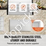 Lauko virtuvės dvigubos durys 863 x 482 mm | Tinka grilio saloms, lauko spintelėms ir BBQ zonoms - Image 2