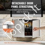 Lauko virtuvės dvigubos durys 889 x 610 mm | Nerūdijančio plieno įleidžiamos durys su paslėptais vyriais - Image 2