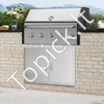 Lauko virtuvės dvigubos durys 889 x 610 mm | Nerūdijančio plieno įleidžiamos durys su paslėptais vyriais - Image 6