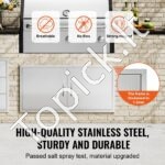 Lauko virtuvės dvigubos durys 1067 x 534 mm | Nerūdijančio plieno įleidžiamos durys su paslėptais vyriais - Image 2