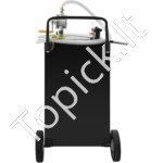 Juodas mobilus degalų bakas 113 L – Kuro vežimėlis su rankine pompa ir 4 ratais - Image 9