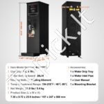 Elektrinis vandens šildytuvas – 15 l talpa, nerūdijančio plieno korpusas, karšto vandens dozatorius profesionaliam naudojimui - Image 6