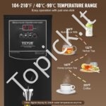 Elektrinis vandens šildytuvas – 20 l talpa, nerūdijančio plieno karšto vandens dozatorius, skirtas profesionaliam naudojimui - Image 2