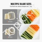 Elektrinis bulvių ir daržovių pjaustytuvas – 1/2" ir 3/8" geležtės, nerūdijantis plienas, greitas pjovimas - Image 2