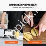 Elektrinis bulvių ir daržovių pjaustytuvas – 1/2" ir 3/8" geležtės, nerūdijantis plienas, greitas pjovimas - Image 3