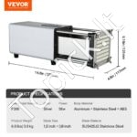 Elektrinis bulvių ir daržovių pjaustytuvas – 1/2" ir 3/8" geležtės, nerūdijantis plienas, greitas pjovimas - Image 6