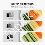 Bulvių ir daržovių pjaustytuvas – su 3 nerūdijančio plieno geležtėmis, rankinis presas - Image 2