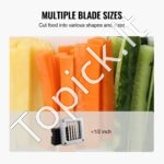 Rankinis bulvių ir daržovių pjaustytuvas – 1/2 colio nerūdijančio plieno geležtė - Image 2