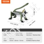 Rankinis bulvių ir daržovių pjaustytuvas – 3/8" nerūdijančio plieno geležtė, tvirtas presas - Image 6