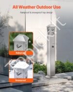 Nerūdijančio Plieno Lauko Peleninė su 4 Įmetimo Angomis – 108 cm Aukščio, Tvirta ir Atspari - Image 4