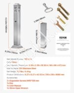 Nerūdijančio Plieno Lauko Peleninė su 4 Įmetimo Angomis – 108 cm Aukščio, Tvirta ir Atspari - Image 7