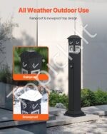 Metalinis Lauko Peleninė su 4 Mesti Skirtais Įėjimais – 108 cm Aukščio, Tvirta ir Atspari Oro Sąlygoms - Image 4
