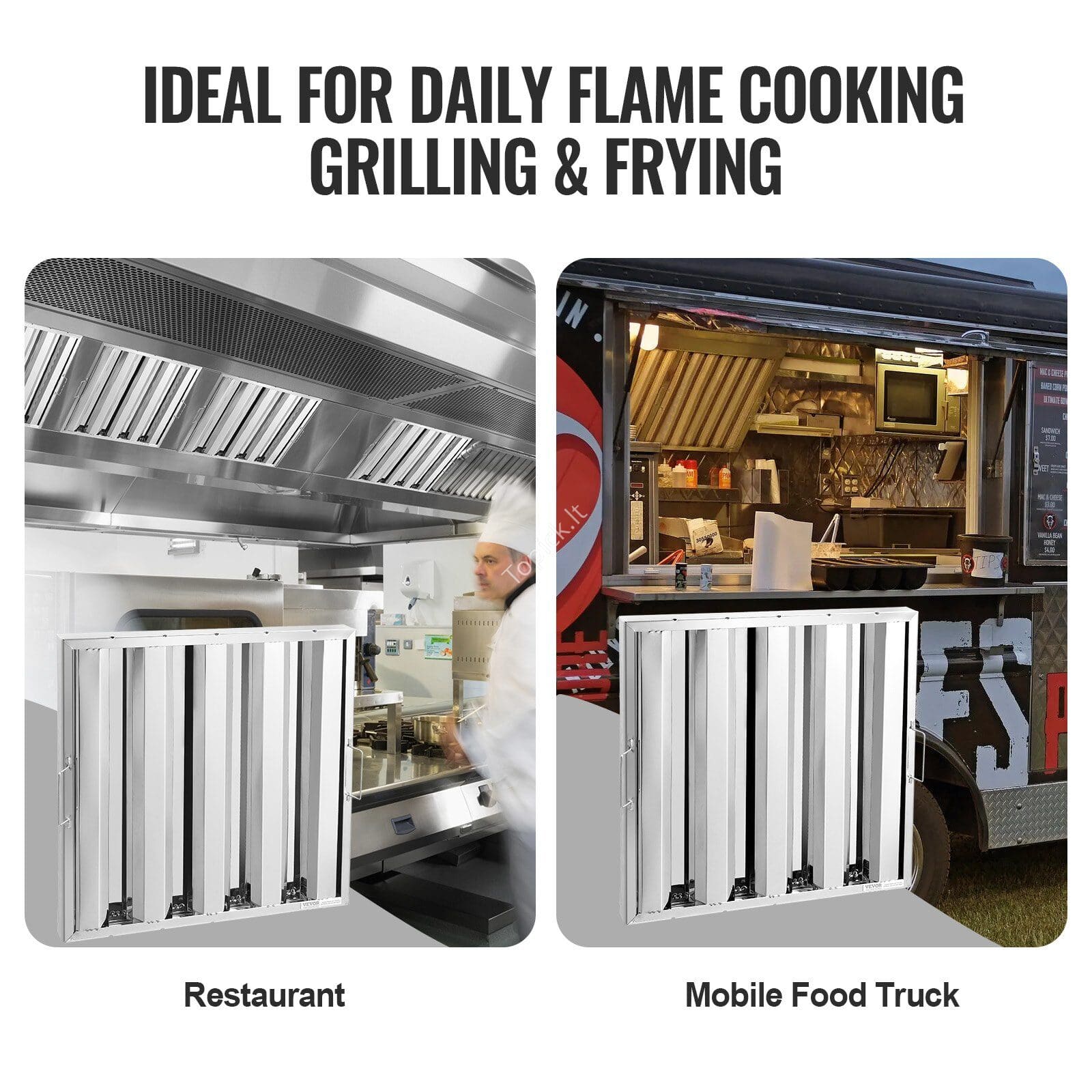 Nerūdijančio plieno gartraukio filtras 493 x 493 mm - Image 6