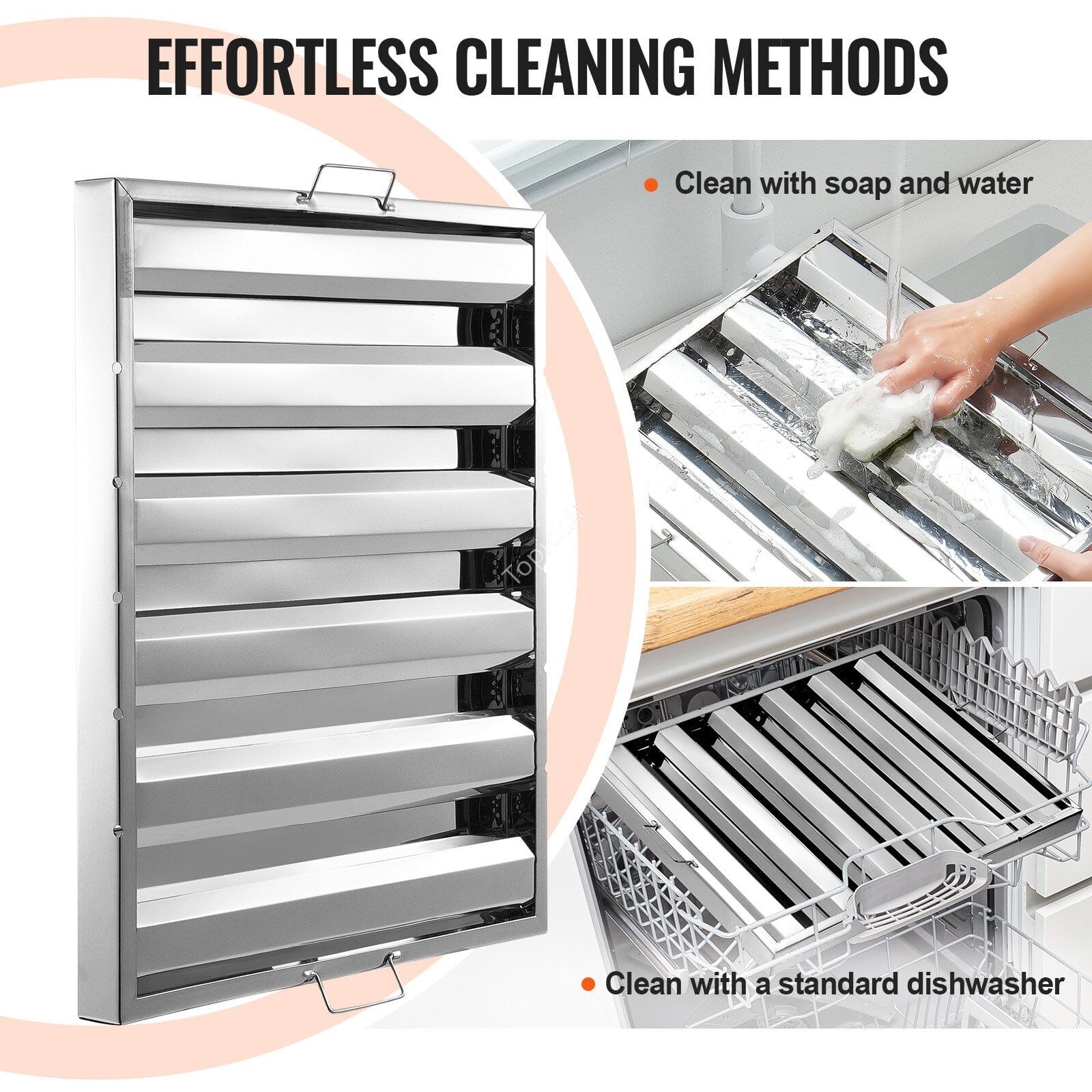 Nerūdijančio plieno gartraukio filtras 622 x 493 mm - Image 4