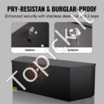 Priekabos įrankių dėžė 91×30×30 cm | Tvirta anglies plieno daiktadėžė su spyna - Image 4