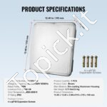 LED lubų šviestuvas – 150 W – 16 500 lm – 5000 K dienos šviesa – IP65 – 315 x 315 mm - Image 6