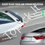 Universalus GT tipo galinis spoileris | 118 cm | ABS plastikas | Blizgus juodas | Tinka daugeliui sedanų ir kupė - Image 3