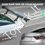 Universalus galinis spoileris | 110 cm | Aliuminis | Reguliuojamas | Juodos spalvos | GT stiliaus - Image 3