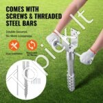 U formos stulpo laikiklis su įsukimu – 100 x 70 x 700 mm, su 6 ankeriais ir armatūra (1 vnt.) - Image 5