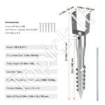 U formos stulpo laikiklis su įsukimu – 100 x 70 x 700 mm, su 6 ankeriais ir armatūra (1 vnt.) - Image 10