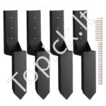 4 vnt. remontiniai įmoviniai ankeriai – 89 x 89 mm, plieniniai, skirti medinių tvoros stulpų taisymui - Image 10