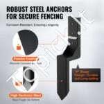 6 vnt. remonto laikikliai tvoros stulpams – 89 x 89 mm, plieniniai, taisymui be betonavimo - Image 2