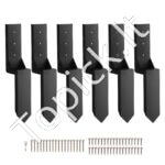 6 vnt. remonto laikikliai tvoros stulpams – 89 x 89 mm, plieniniai, taisymui be betonavimo - Image 10