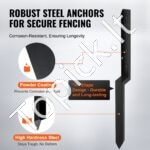 2 vnt. tvoros stulpų remonto ankeriai – 51 x 51 mm, plieniniai įmoviniai laikikliai - Image 2