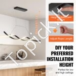 Modernus LED pakabinamas šviestuvas su pulteliu – reguliuojamas šviesos intensyvumas – elegantiškas dizainas - Image 3