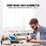 LED didinamoji lempa ant stovo su 5× didinimu – komfortiškam skaitymui, darbui ir hobiui - Image 5