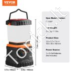 LED stovyklavimo lempa – baterijomis maitinama – 4 šviesos režimai – kompaktiška kempingo lempa - Image 6