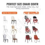 Elastingi kėdžių užvalkalai sulankstomoms kėdėms – 30 vnt – dramblio kaulo spalvos - Image 2