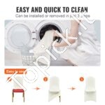 Elastingi kėdžių užvalkalai sulankstomoms kėdėms – 30 vnt – dramblio kaulo spalvos - Image 3