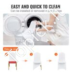 200 vnt. baltų elastingų kėdžių užvalkalų sulankstomoms kėdėms – Spandekso universalūs užvalkalai šventėms ir renginiams - Image 2