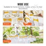 100 vnt. auksinių elastingų kėdžių kaspinų su apvalia sagtimi – Spandekso dekoratyvinės juostos šventėms ir pokyliams - Image 4