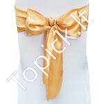 50 vnt. elastingų kėdžių kaspinų – Auksinės spandekso juostos su dekoratyvinėmis kilpomis šventėms ir renginiams - Image 8