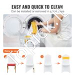 30 vnt. baltų kėdžių užvalkalų su auksiniais kaspinais – Elastingi spandekso užvalkalai sulankstomoms kėdėms šventėms ir pokyliams - Image 3