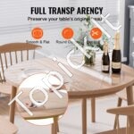 🛡️ Skaidri kvadratinė stalo danga – 121,9 × 121,9 cm, 2 mm storio, PVC apsauga nuo karščio ir įbrėžimų - Image 4