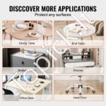 🛡️ Skaidri kvadratinė stalo danga – 121,9 × 121,9 cm, 2 mm storio, PVC apsauga nuo karščio ir įbrėžimų - Image 5