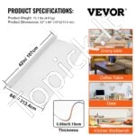 Skaidri stalo apsauga – 107 × 213 cm, 1,5 mm storio PVC stalo danga, skaidrus paviršiaus apsauginis uždangalas - Image 10