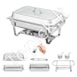 6 dalių marmitų rinkinys – nerūdijančio plieno, stačiakampiai 7,5 l indai - Image 8