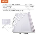 Skaidri stalo danga – 61 × 121,9 cm, 1,5 mm storio, PVC apsauga stalviršiui - Image 2