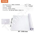 PVC stalo apsauga 24x96 colių skaidraus plastiko stalo apsauga 1,5 mm storio - Image 2