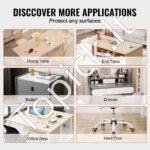 Skaidri stalo danga – 91,4 × 121,9 cm, 1,5 mm storio, PVC apsauga stalviršiui nuo karščio ir įbrėžimų - Image 5