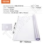 Skaidri stalo danga – 40,6 × 81,3 cm, 1,5 mm storio, PVC apsauga mažiems stalviršiams - Image 6