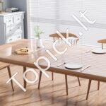 Skaidri stalo danga – 91,8 × 185,2 cm, 1,5 mm storio, stačiakampė PVC apsauga nuo karščio, dėmių ir įbrėžimų - Image 7