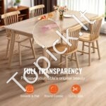 Skaidri stalo danga – 61,3 × 92,2 cm, 1,5 mm storio, stačiakampė PVC apsauga nuo karščio ir įbrėžimų - Image 4